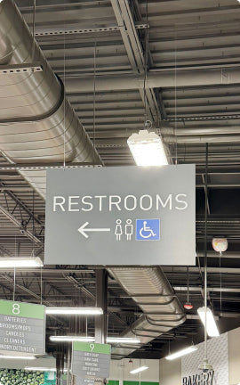 Open beam hanging sign kits