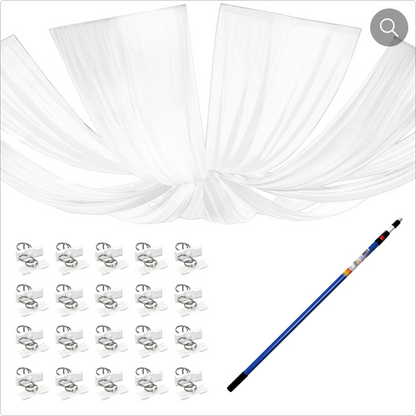 Ceiling drape custom made (flowy sheer panels) panel kits